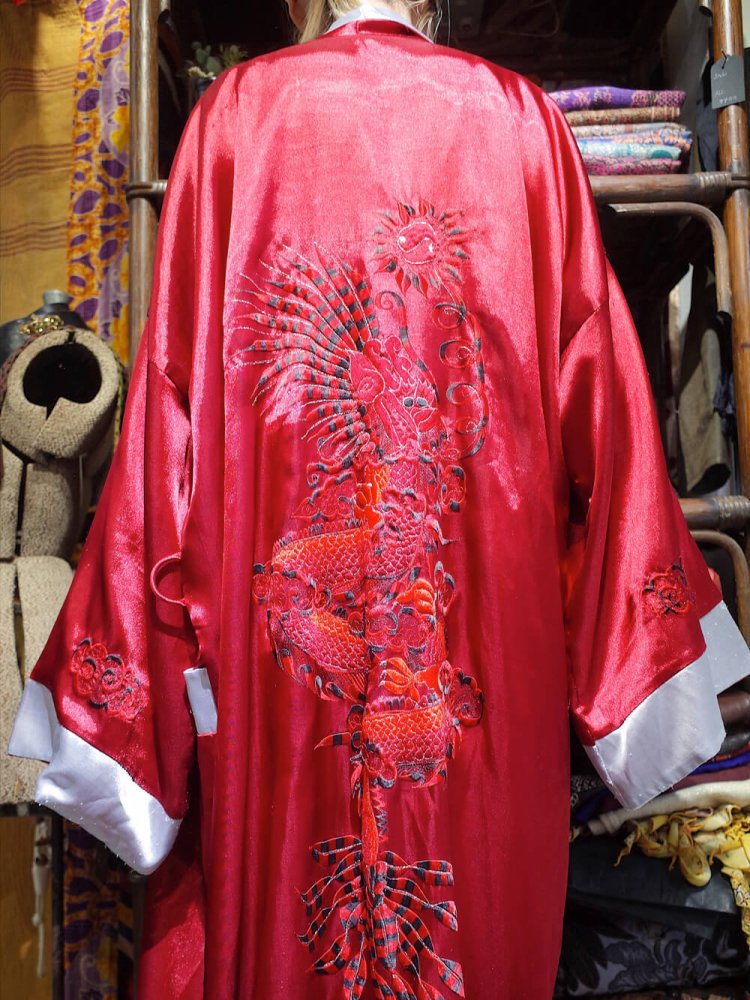 Dragon Embroidery China Gown Reversible