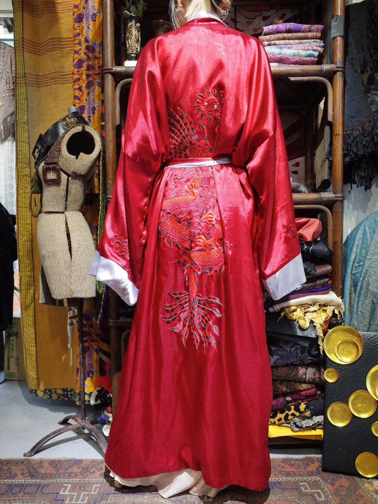 Dragon Embroidery China Gown Reversible