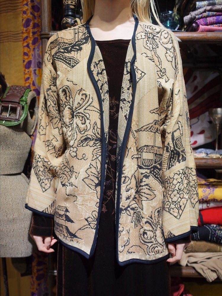 Oriental  Woven Gown Jacket