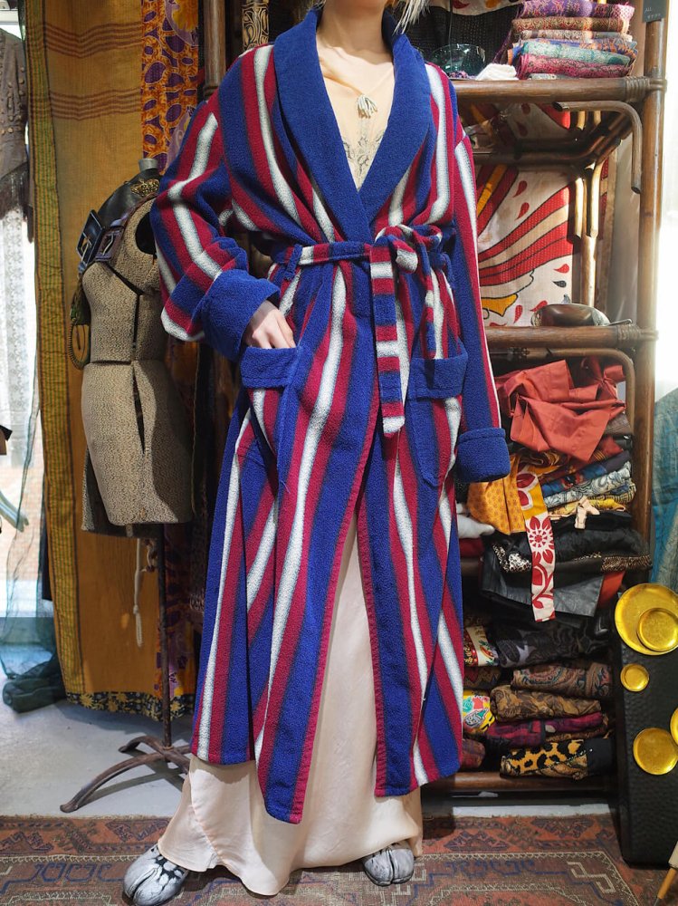 Tricolore Stripe Pile Gown