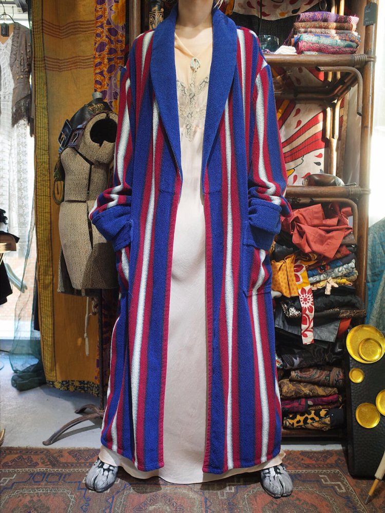 Tricolore Stripe Pile Gown