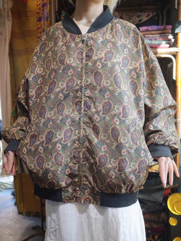 Paisley Big Silhouette Silk Blouson