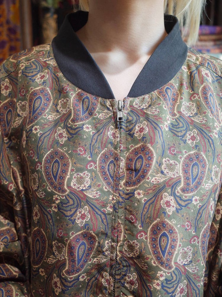 Paisley Big Silhouette Silk Blouson