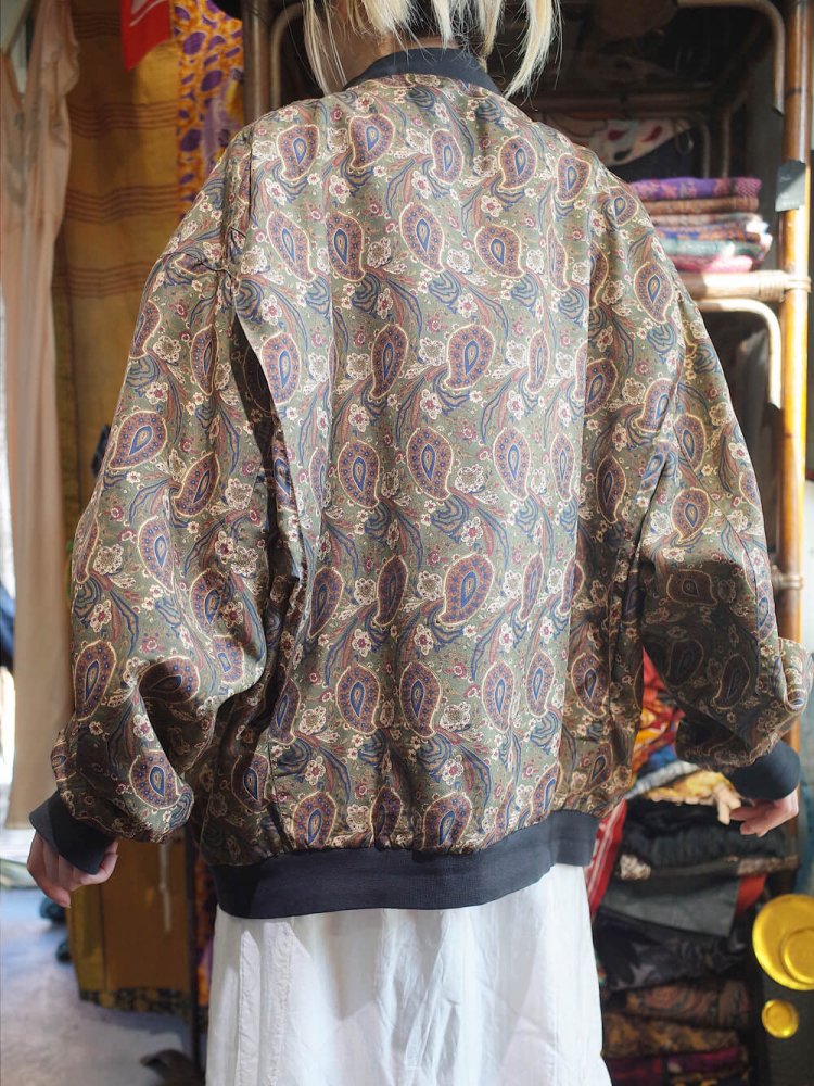 Paisley Big Silhouette Silk Blouson