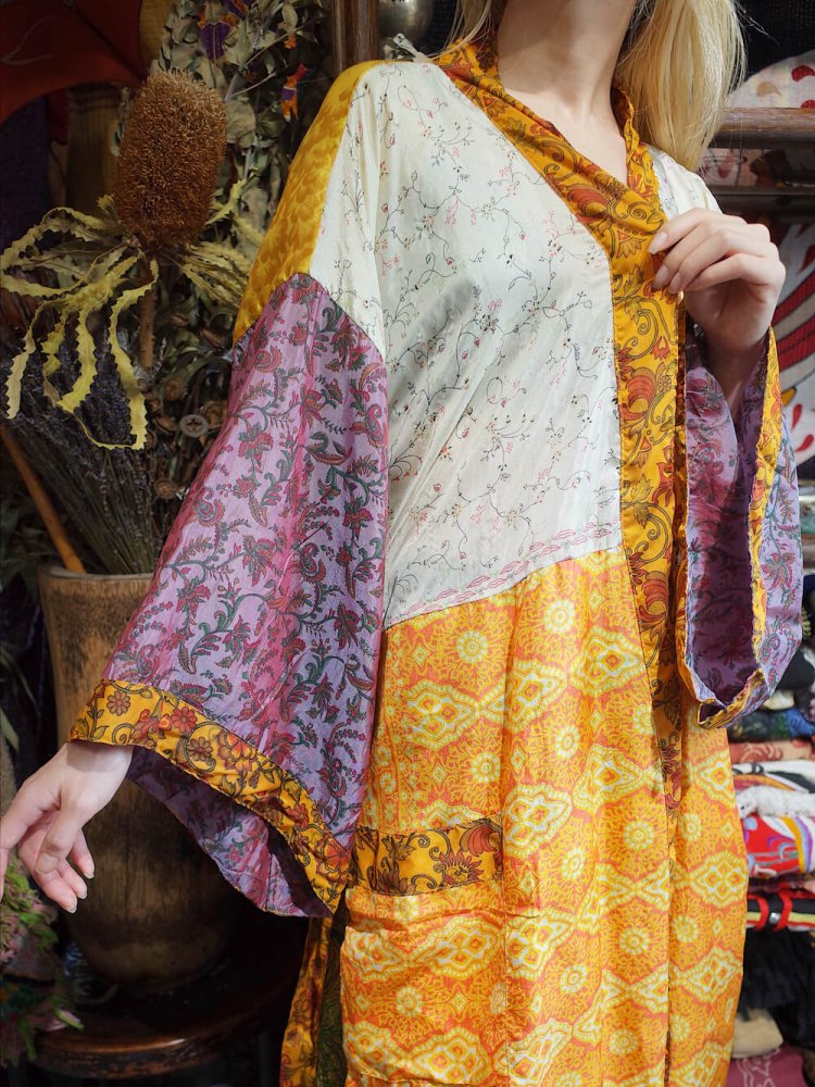 DEAD STOCKIndia Silk Patchwork Gown