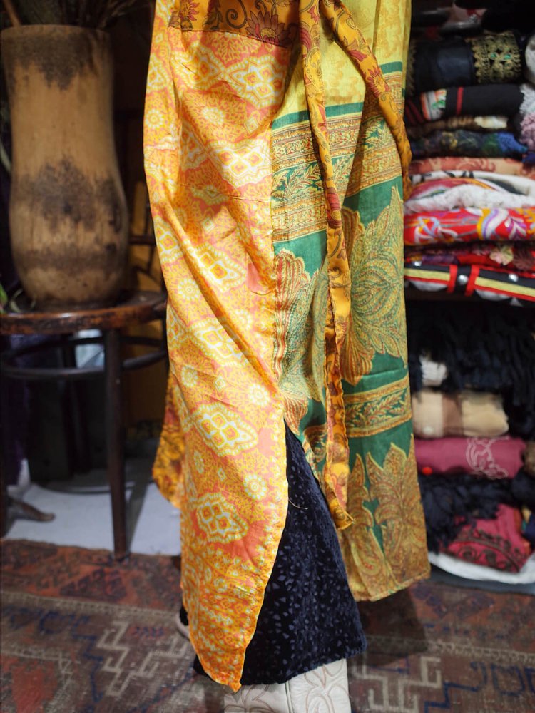 DEAD STOCKIndia Silk Patchwork Gown