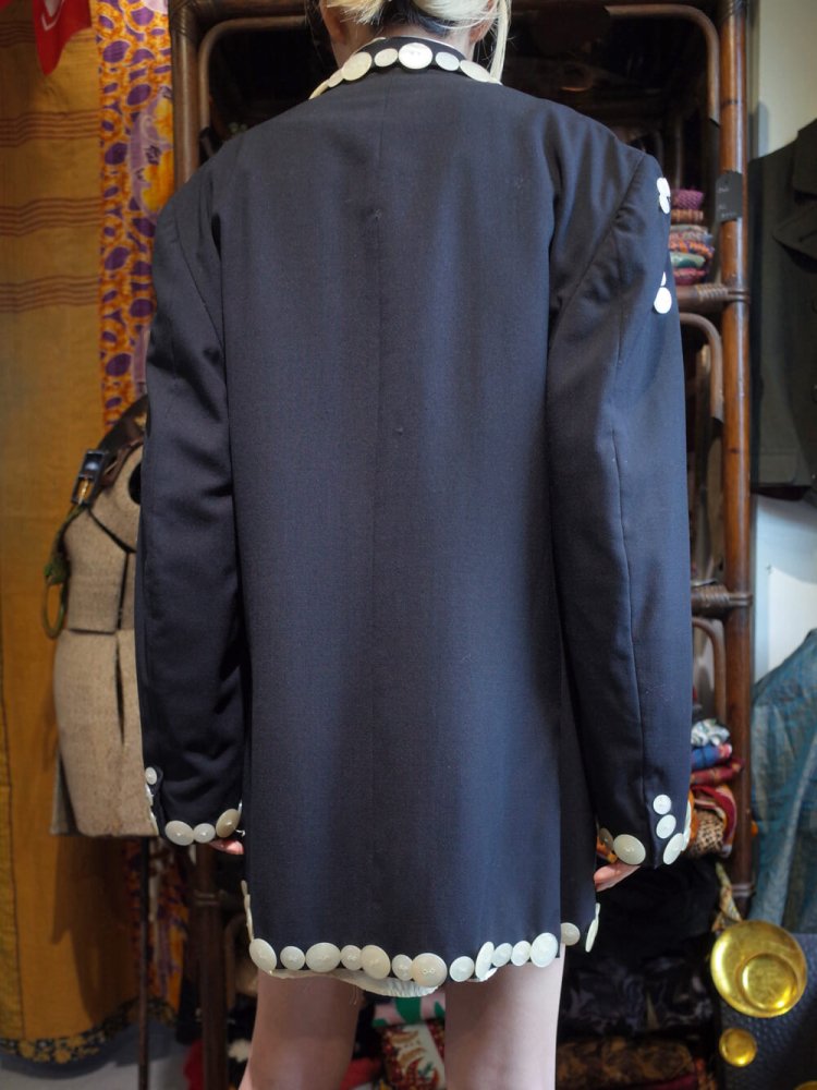 ヴィンテージ アーティストカスタム ボタン刺繍 テーラードジャケット