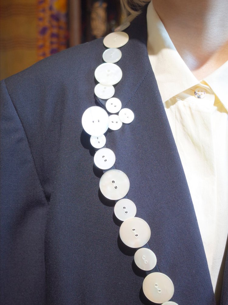 ヴィンテージ アーティストカスタム ボタン刺繍 テーラードジャケット