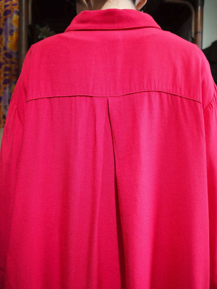 Embroidery Red Rayon Western Shirt