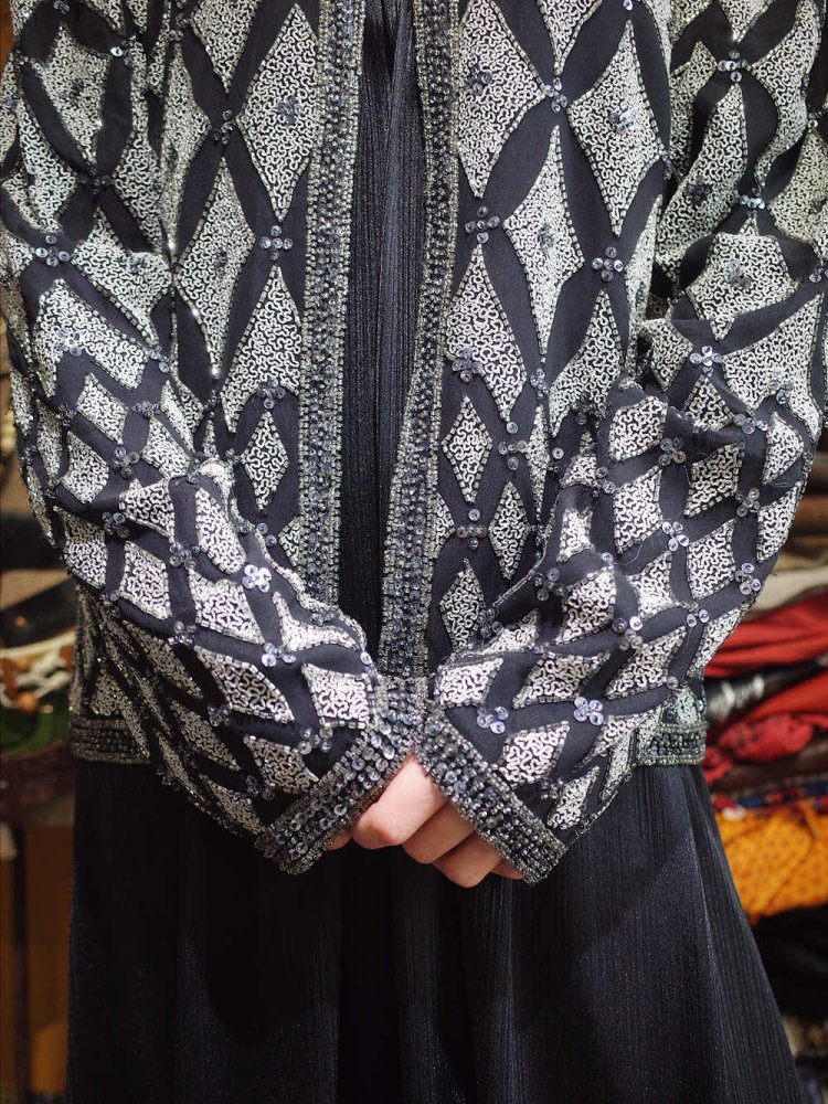 Embroidery Bijou Silk Cardigan