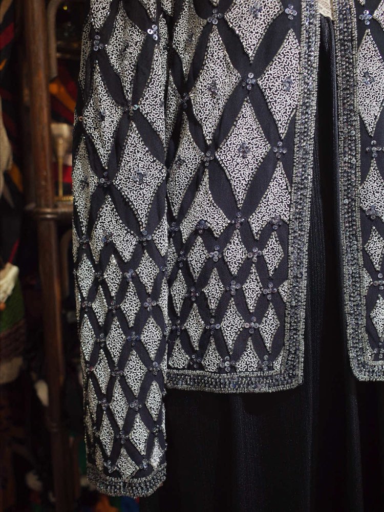 Embroidery Bijou Silk Cardigan