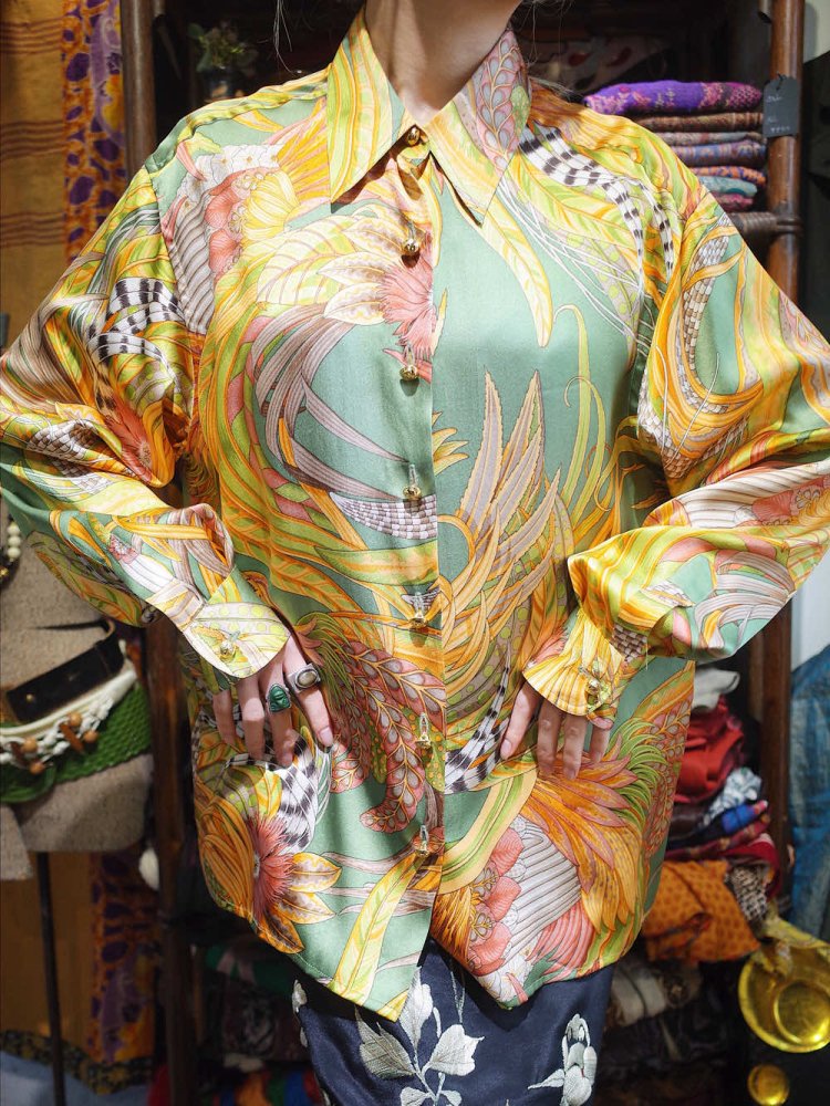 Vintage Salvatore Ferragamo Italy Silk Shirt