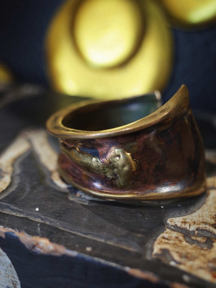 Vintage Brass  Capper Handmade Bangle