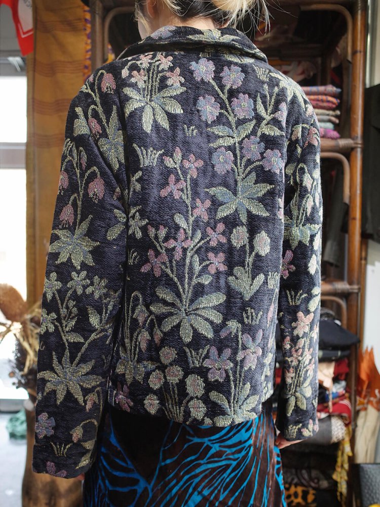 Black Flower Gobelin Jacket