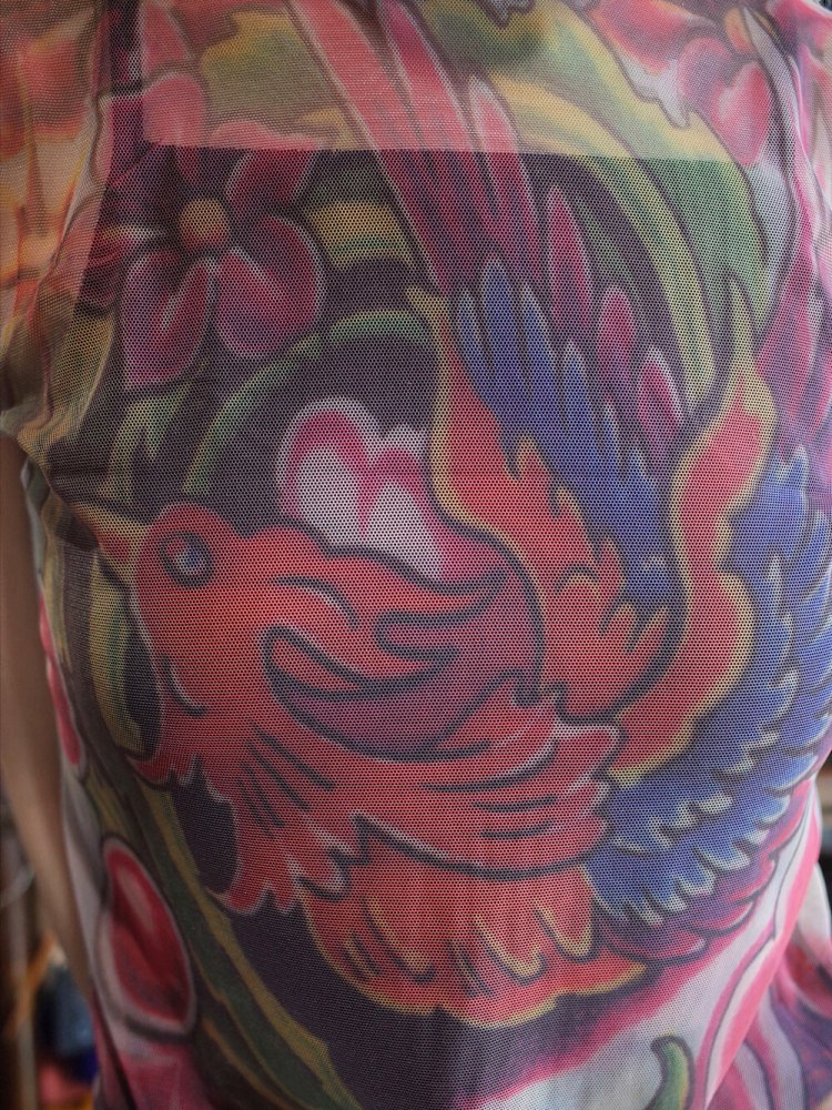 Phoenix Mesh Tattoo Tops