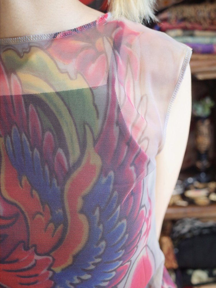 Phoenix Mesh Tattoo Tops