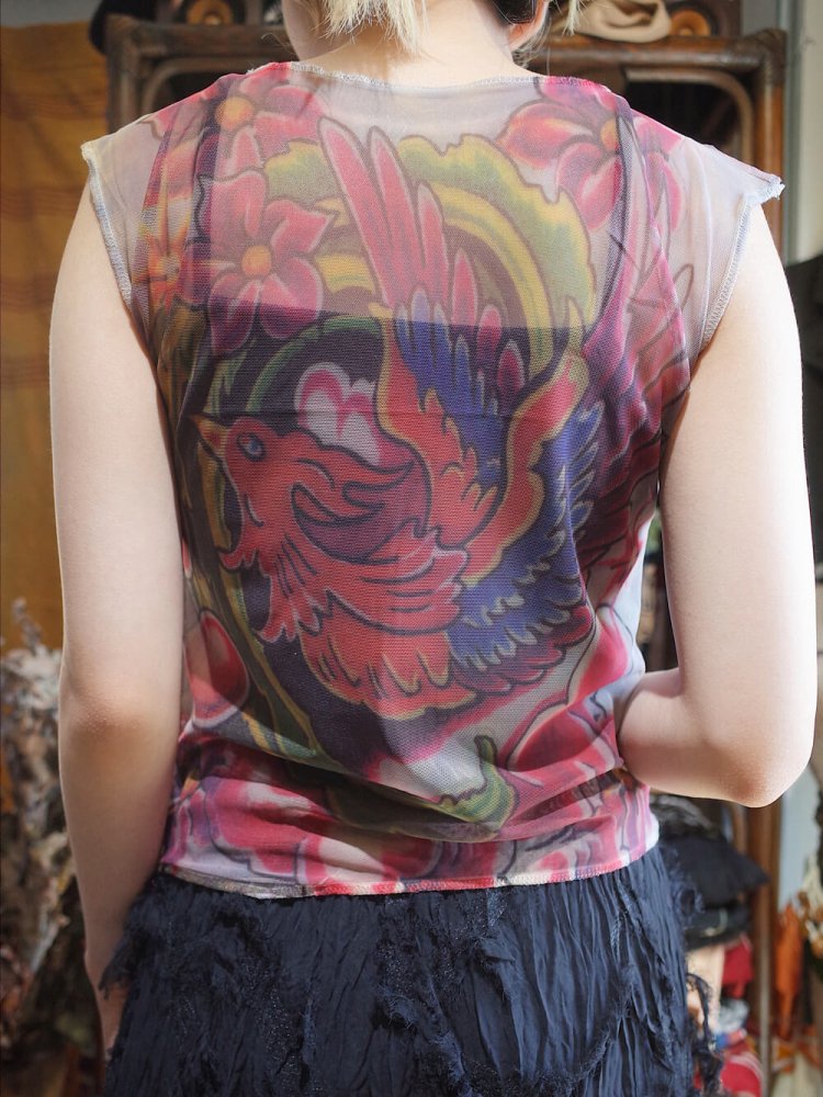 Phoenix Mesh Tattoo Tops