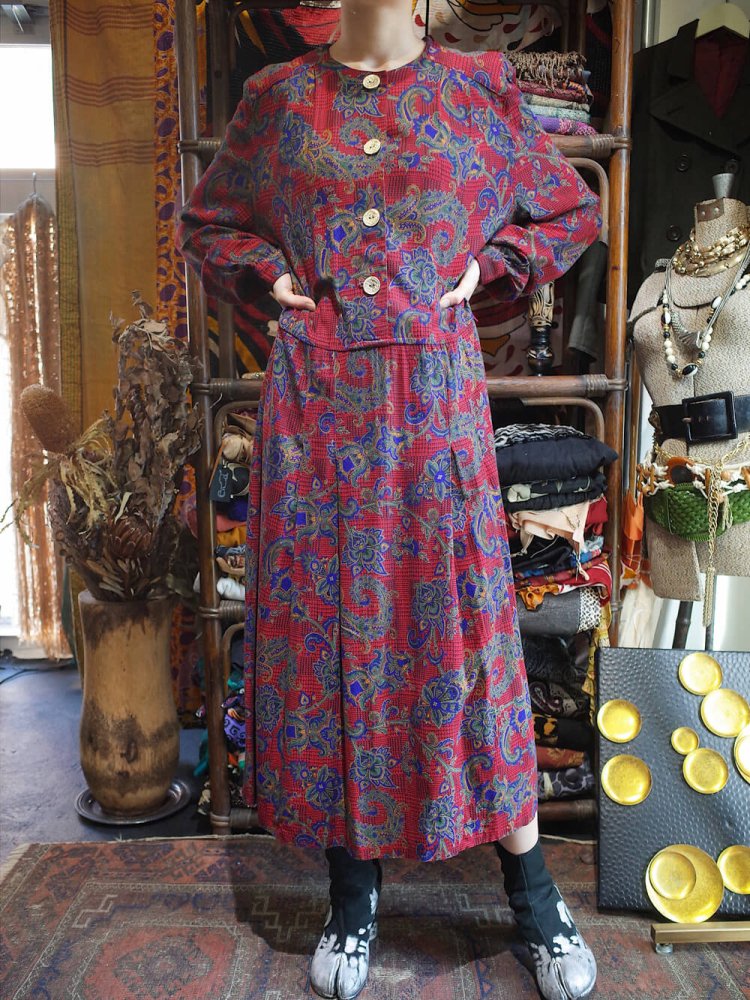 Classical Paisley Rayon Dress