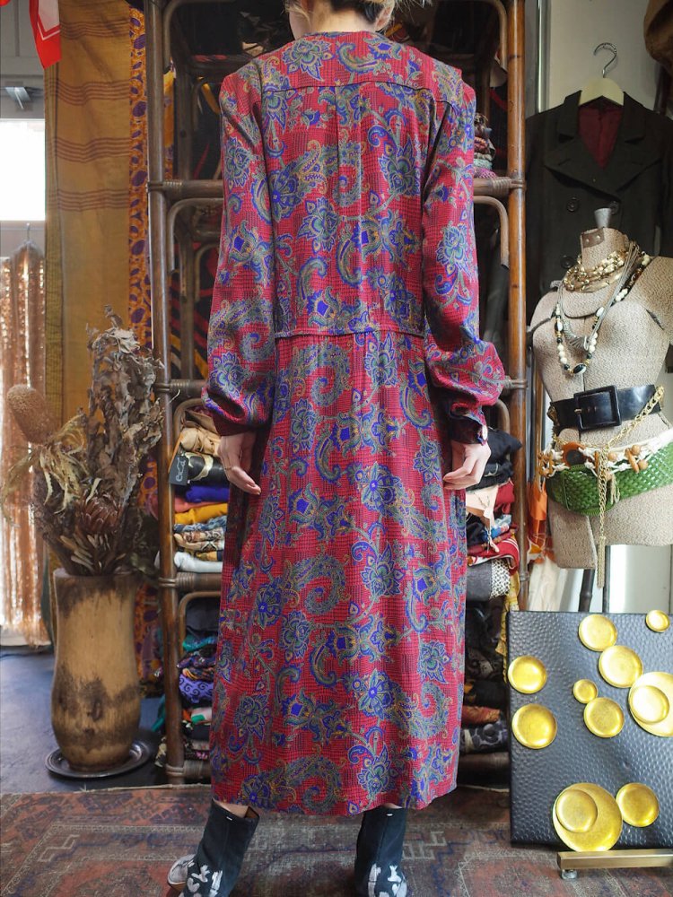 Classical Paisley Rayon Dress