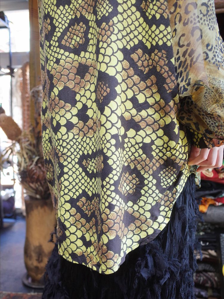 Python  Leopard Switch Sheer Shirt