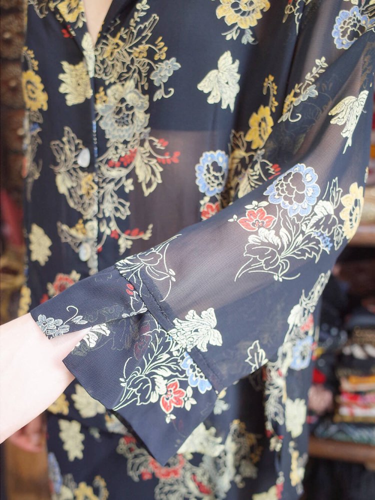 Oriental Flower Sheer Rayon Set up