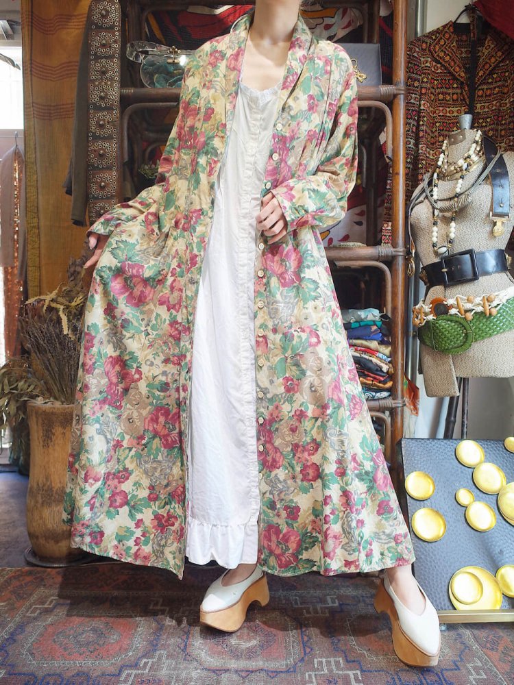 Flower Cotton & Rayon Gown Dress
