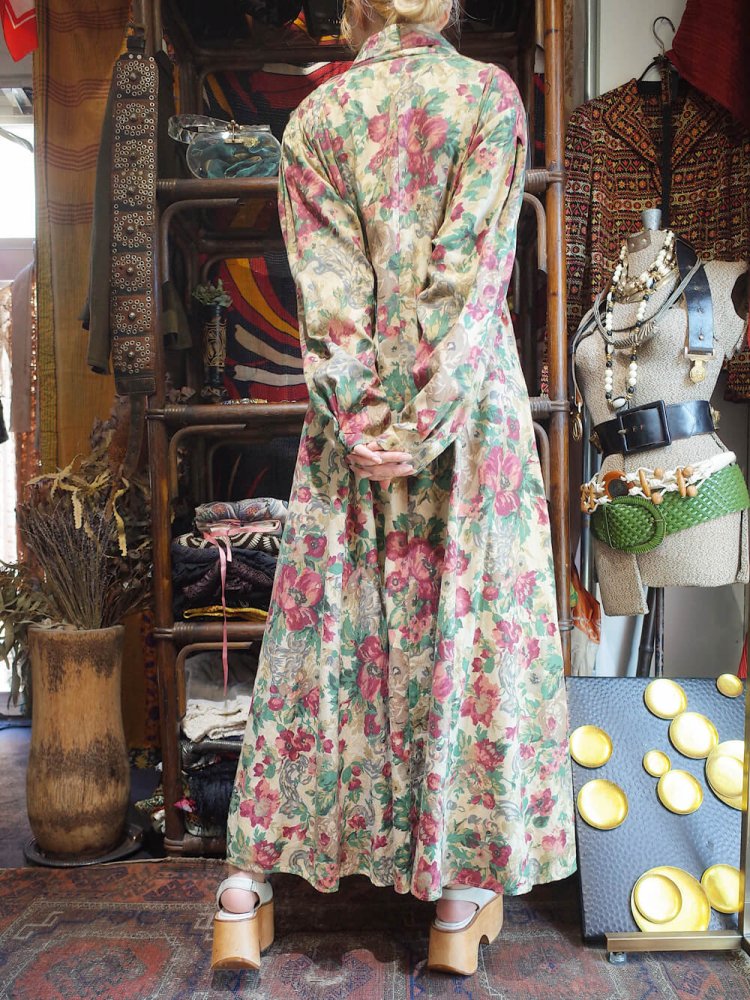 Flower Cotton & Rayon Gown Dress