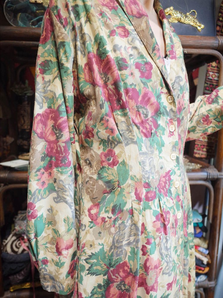 Flower Cotton & Rayon Gown Dress