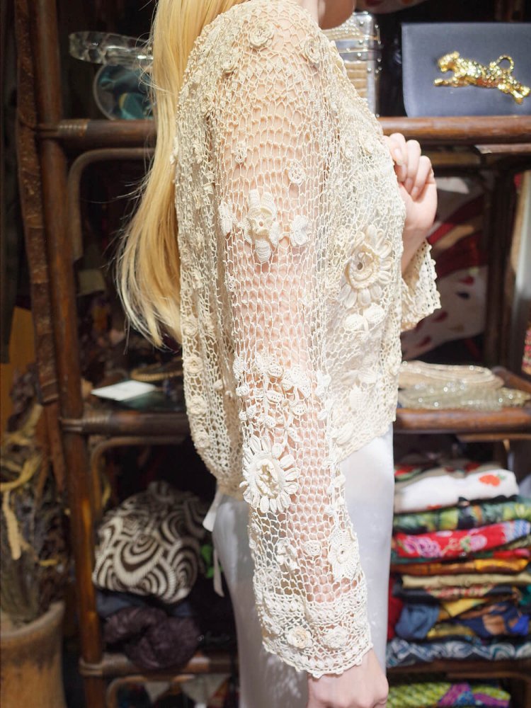 Victorian Antique Irish Hand Lace Cardigan