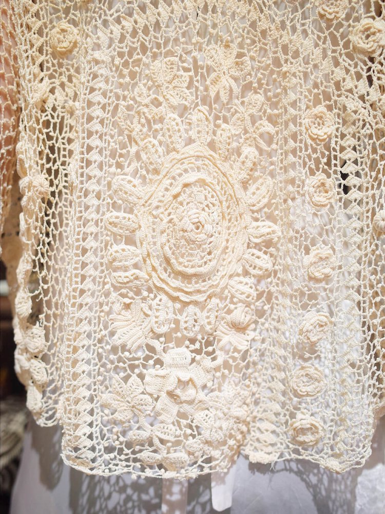 Victorian Antique Irish Hand Lace Cardigan