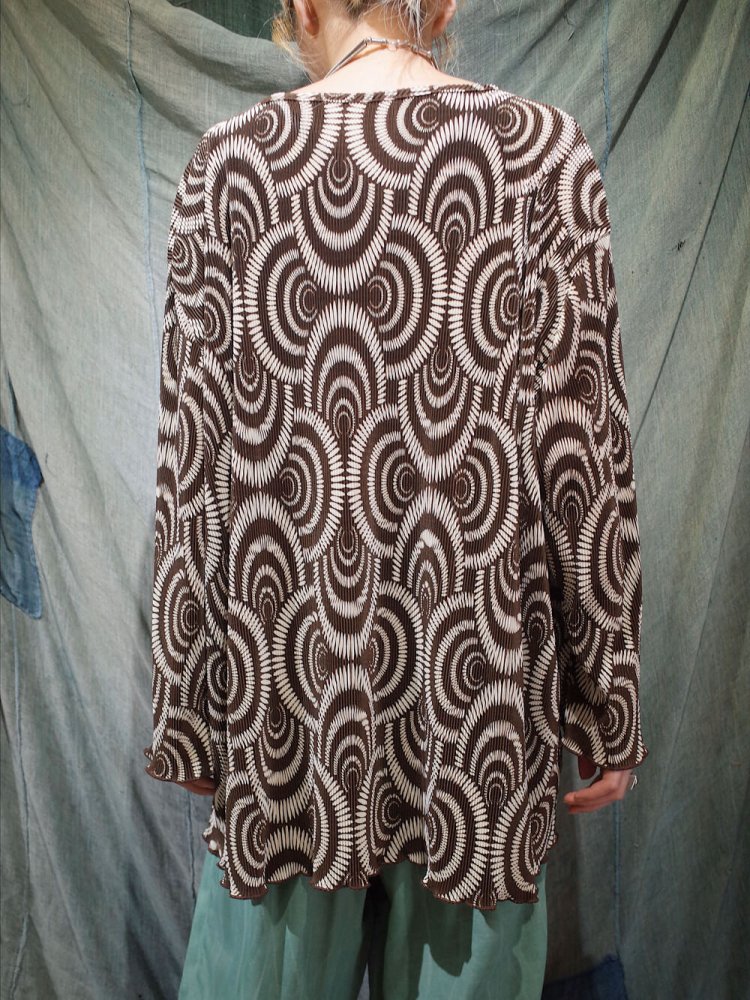 Psychedelic Pattern Pleats Tops