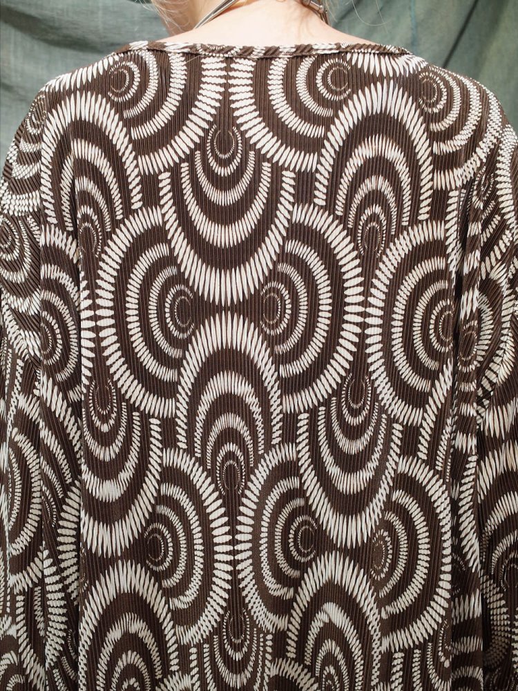 Psychedelic Pattern Pleats Tops