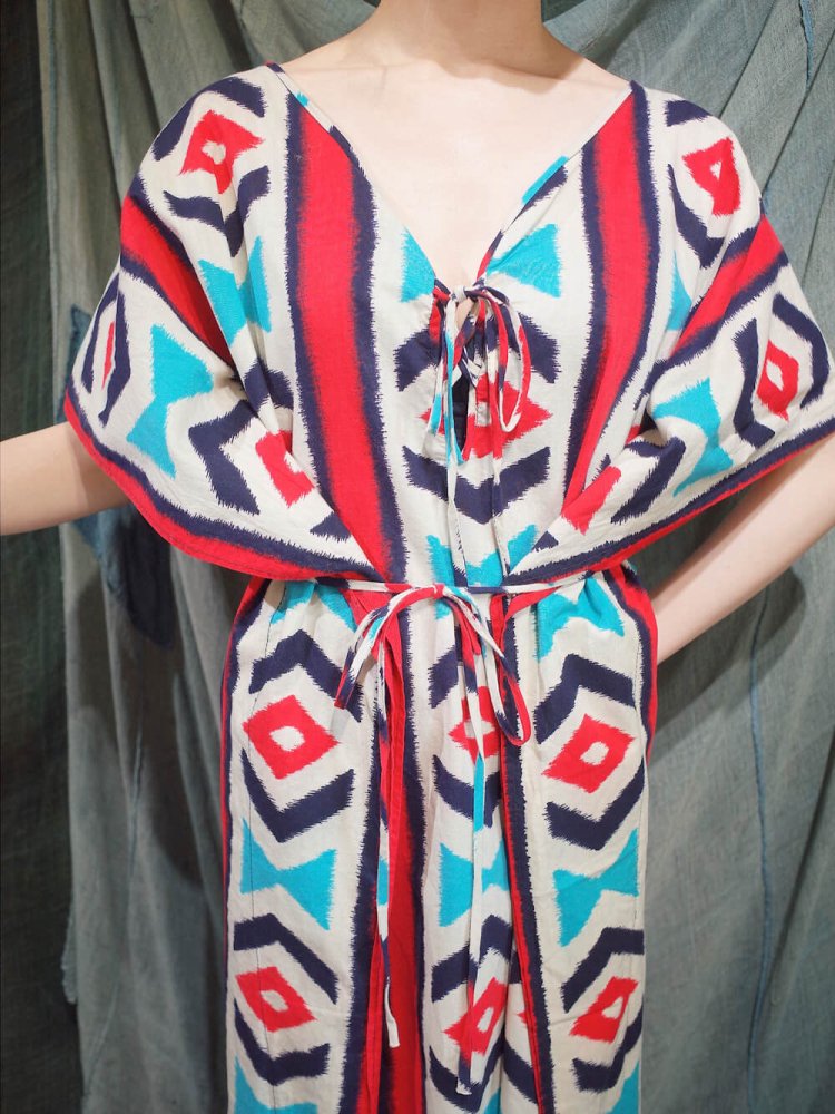 Native Stripe Kaftan Dress