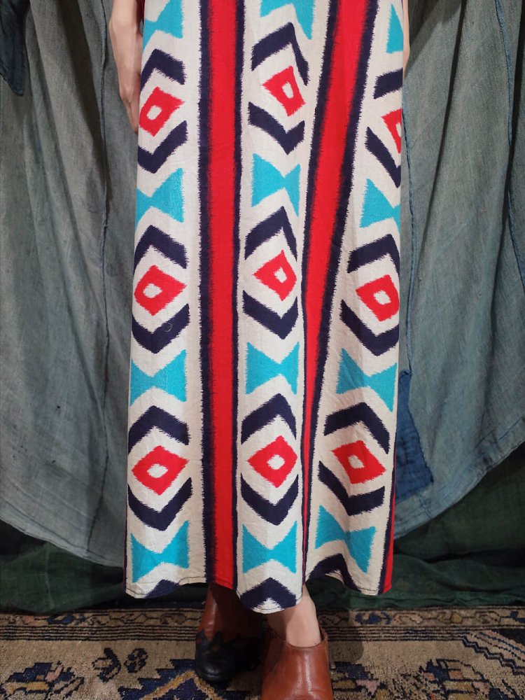 Native Stripe Kaftan Dress