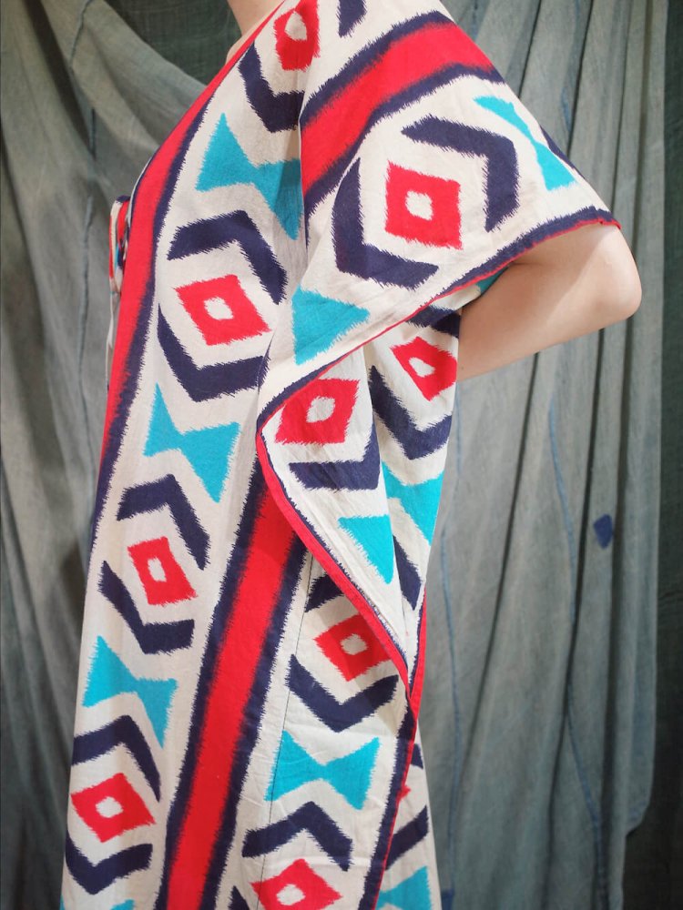 Native Stripe Kaftan Dress