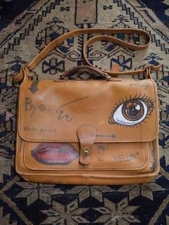 end vintage  Yusuke MaedaHand Paint Remake Old Coach Leather Bag