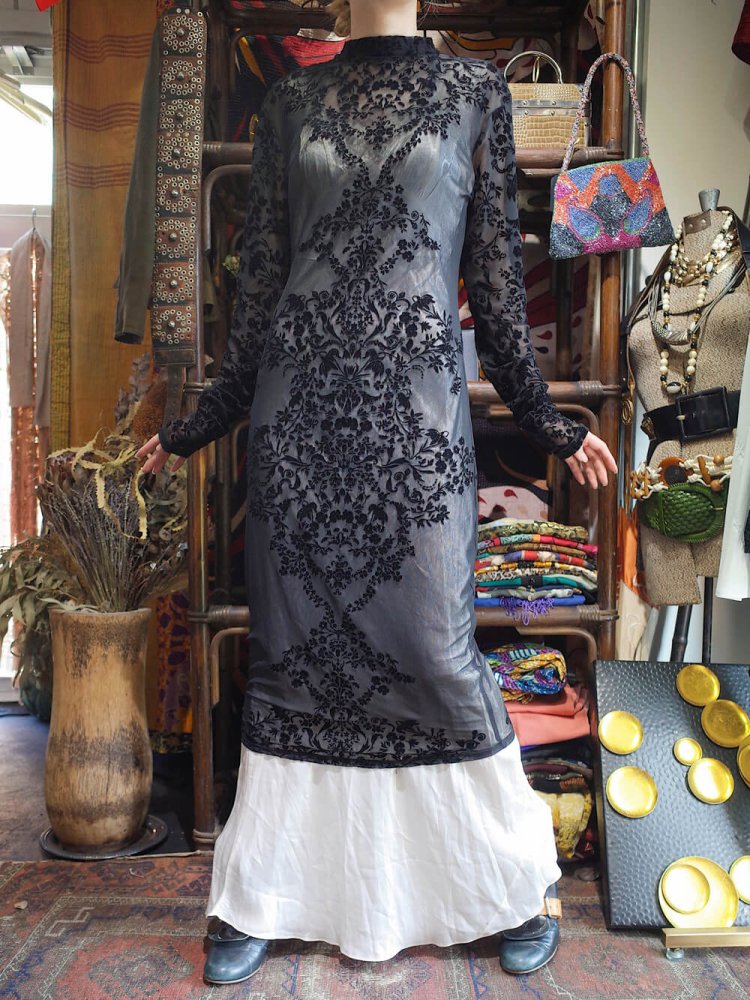 Art Nouveau Pattern Mesh Dress