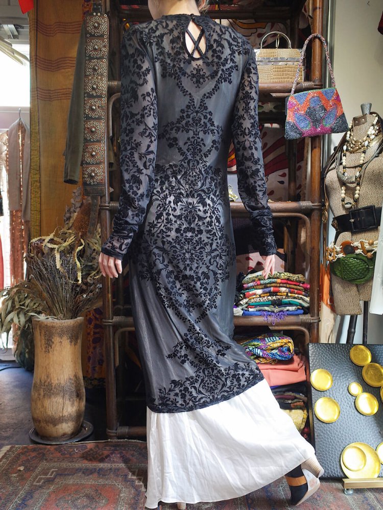 Art Nouveau Pattern Mesh Dress