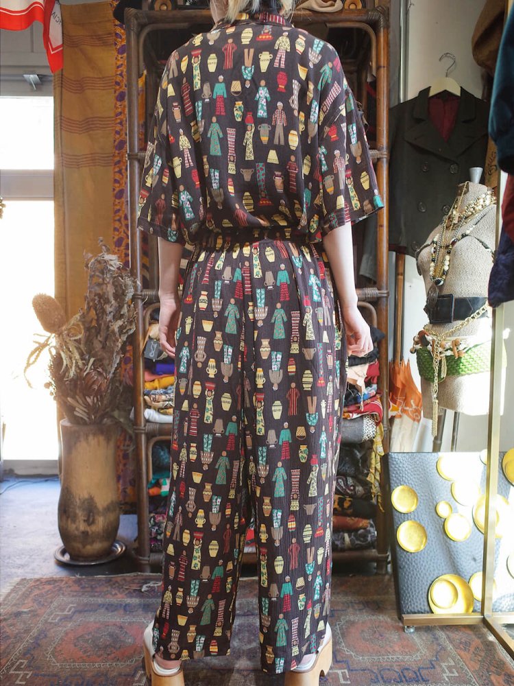 Oriental People Pattern Rayon Set up