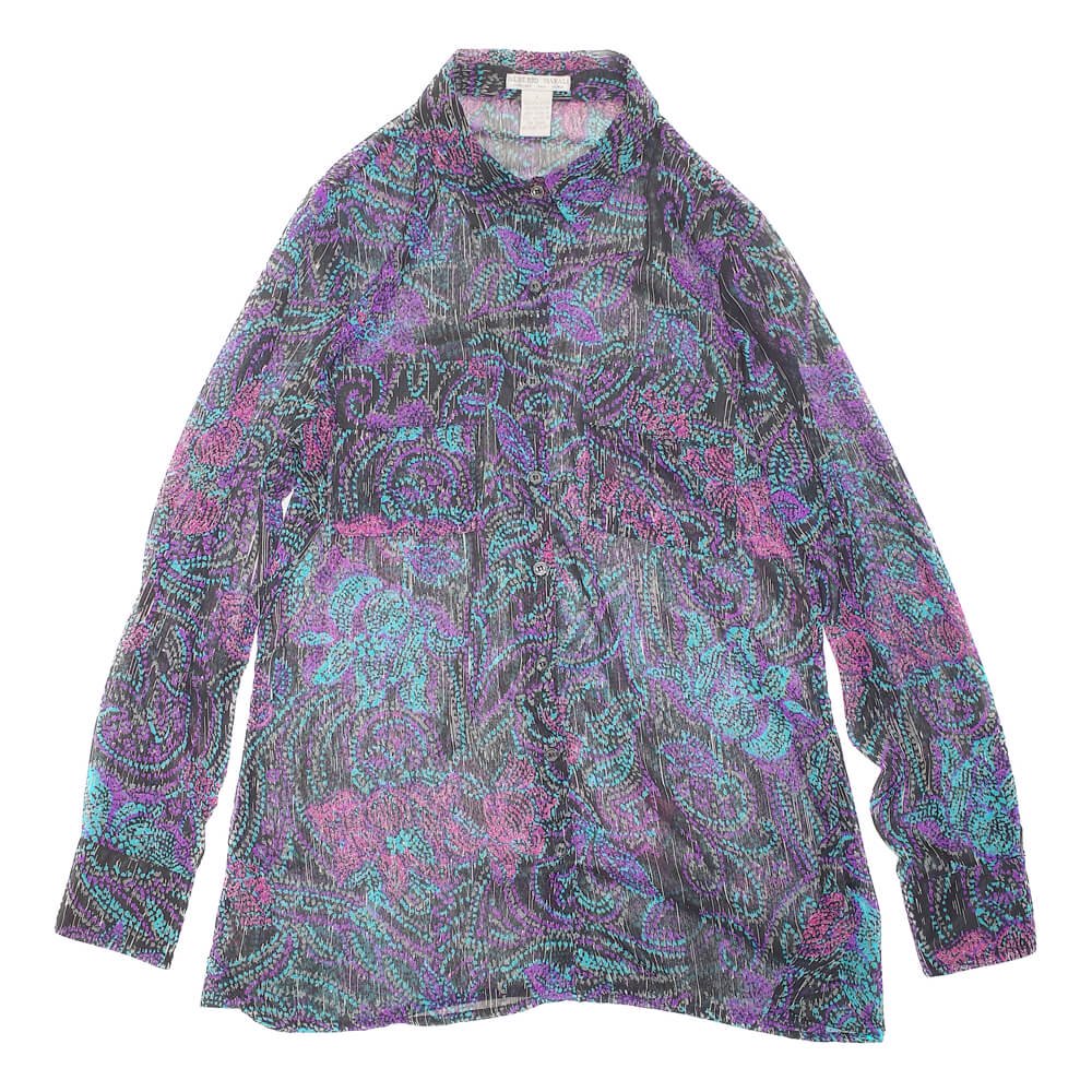 Flower Art Sheer Shirt