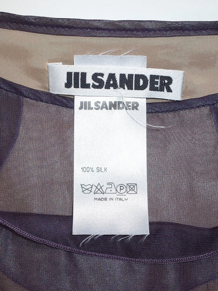 JIL SANDER Made in ITALY Deep Purple Silk Dress