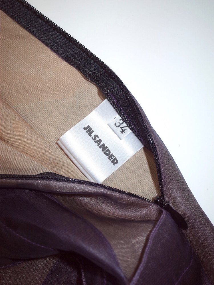 JIL SANDER Made in ITALY Deep Purple Silk Dress