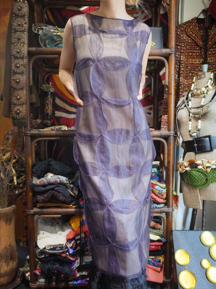 JIL SANDER Made in ITALY Deep Purple Silk Dress