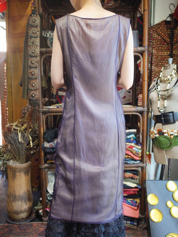 JIL SANDER Made in ITALY Deep Purple Silk Dress