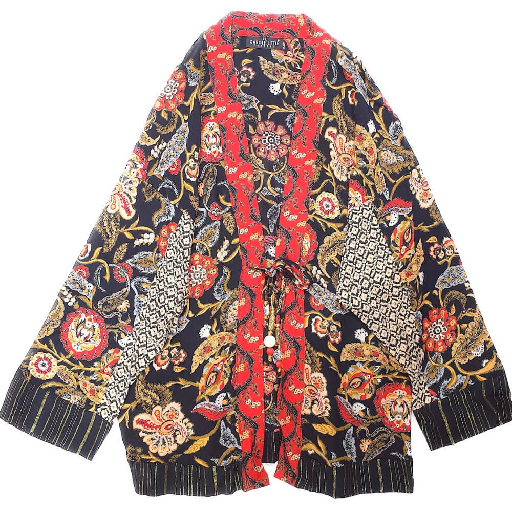 Oriental Flower Switch Rayon Gown