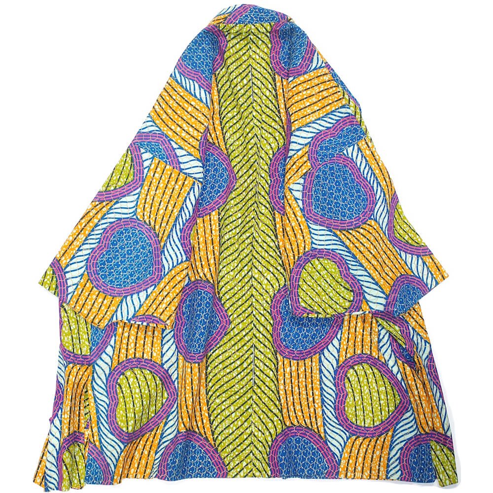 African Batik Wax Print Dolman Gown