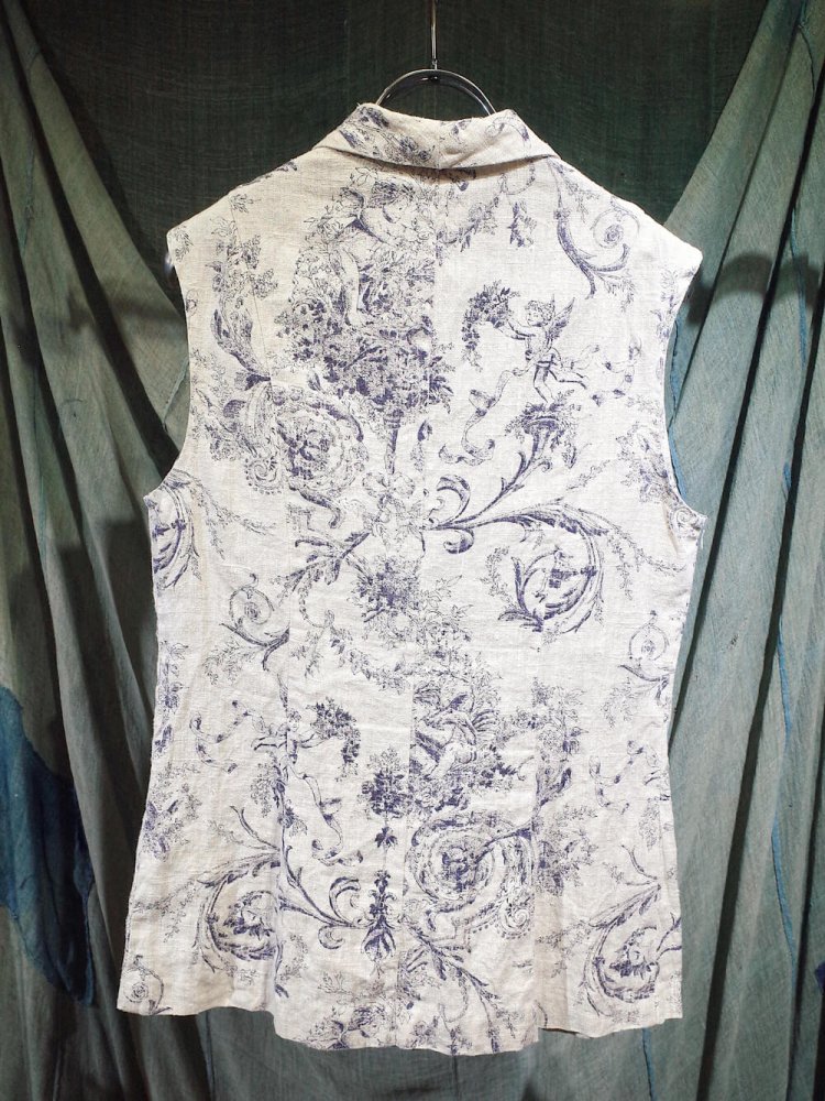 Angel French Wall Pattern Linen Vest