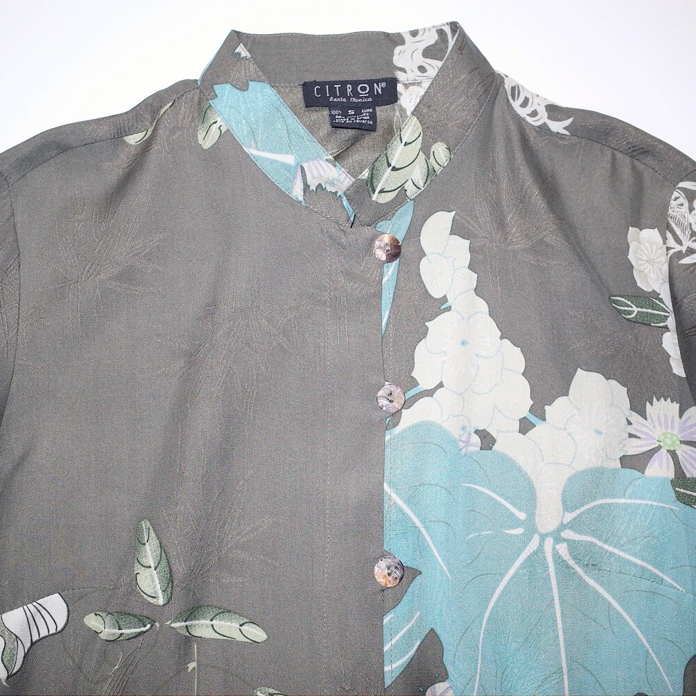 Flared Sleeve Silk China Shirt