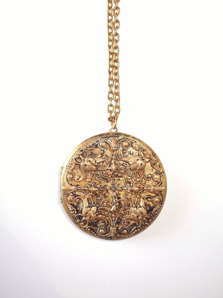 Early1900s Antique Art Nouveau Locket Necklace