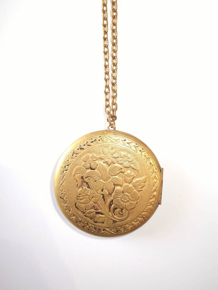 Early1900s Antique Art Nouveau Locket Necklace